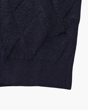 Cárdigan con cremallera y punto de diamante Heritage