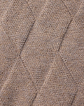 Cárdigan con cremallera y punto de diamante Heritage