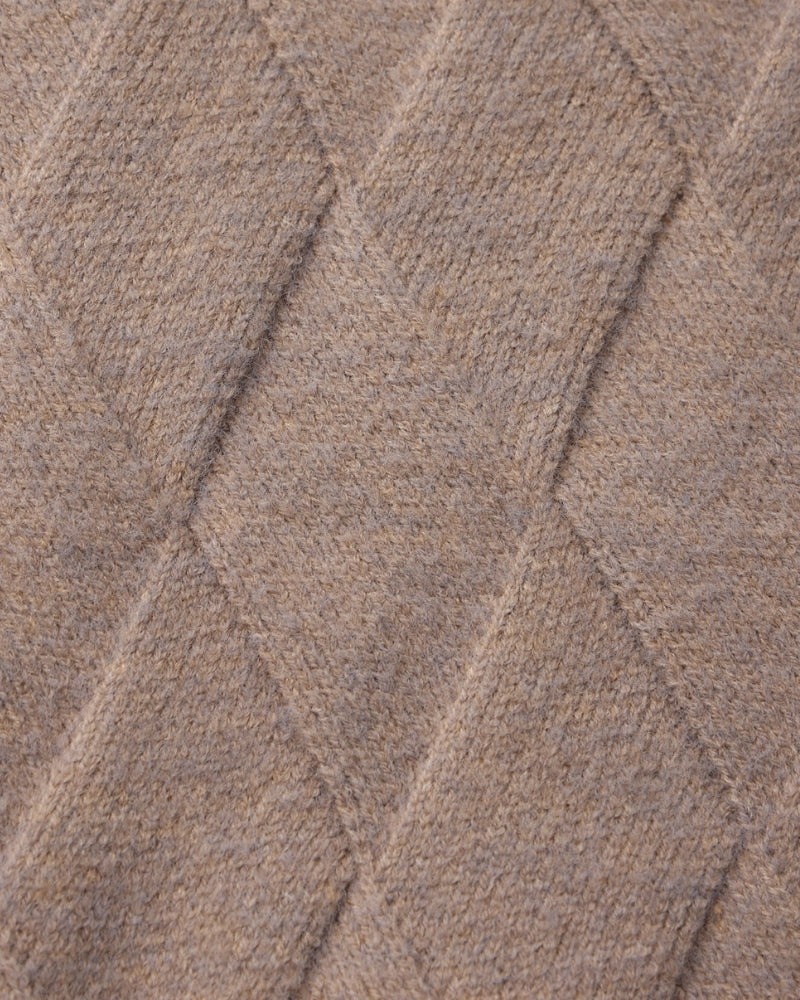 Cárdigan con cremallera y punto de diamante Heritage